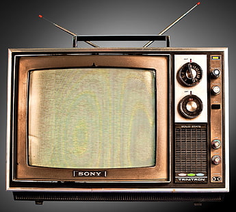 radio vintage gris y negra, TV, vintage, Sony, Fondo de pantalla HD HD wallpaper