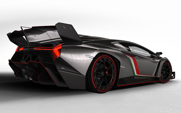 Lamborghini Veneno HD, siyah ve kırmızı spor araba, araba, lamborghini, veneno, HD masaüstü duvar kağıdı