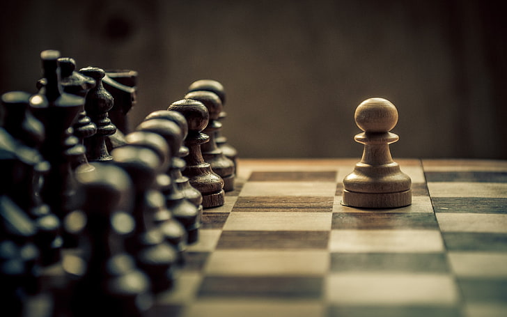 Taktik Catur, set permainan catur hitam dan coklat, Olahraga, Lainnya, catur, Wallpaper HD