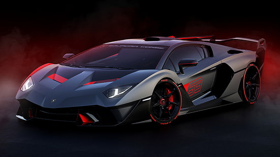 Lamborghini, Lamborghini SC18, svart bil, bil, sportbil, superbil, HD tapet HD wallpaper