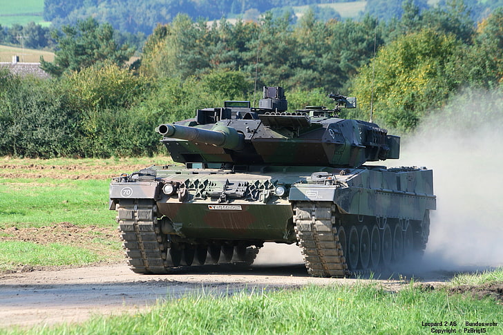 دبابة قتال خضراء وسوداء ، جيش ، ألمانيا ، دبابة ، دروع ، معدات عسكرية ، البوندسوير ، بوندسوير ، ليوبارد 2A6، خلفية HD