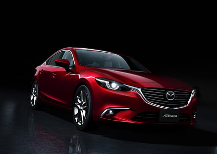 รถเก๋ง Mazda 2 สีแดง, Mazda, 2015, Atenza, วอลล์เปเปอร์ HD HD wallpaper