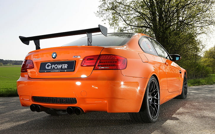 G-Power, BMW M3 GTS, BMW M3, BMW, pomarańczowe samochody, Tapety HD