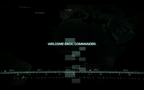 platt-TV, Commander, svart, Command and Conquer, typografi, enkel, HD tapet HD wallpaper