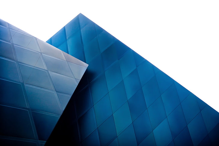 photography, architecture, abstract, blue, sky, HD wallpaper