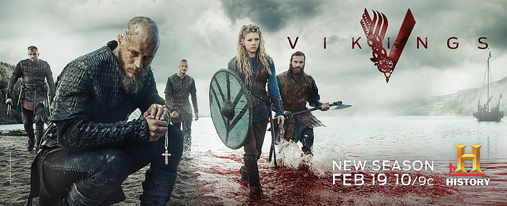 Viking, ragnar, lagertha lothbrok, rollo, serial tv, Film, Wallpaper HD