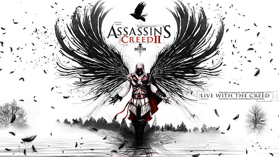 Assassin creed 2 illüstrasyon, Assassin creed II, Assassin creed, video oyunları, HD masaüstü duvar kağıdı HD wallpaper