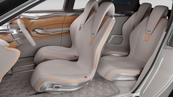 szare i pomarańczowe fotele samochodowe, Nissan TeRRa, Nissan, wnętrze auta, samochód, pojazd, Tapety HD