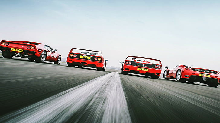 ferrari 288 gto, wyścigi, Ferrari Enzo, szosowe, Ferrari F50, Ferrari F40, włoski, Ferrari, Tapety HD
