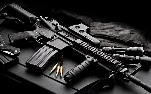 fucile d'assalto nero, Sfondo HD HD wallpaper
