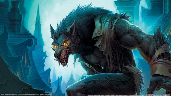 wilkołak w zbroi, tapeta cyfrowa, World of Warcraft, World of Warcraft: Cataclysm, Tapety HD HD wallpaper