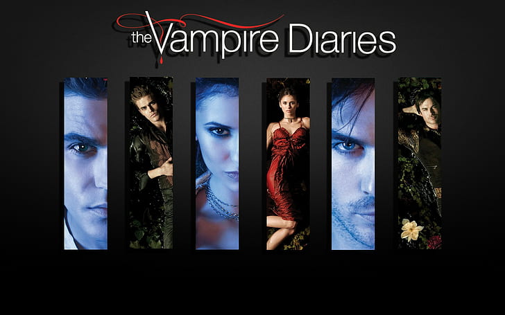 diaries, dobrev, ian, nina, panels, paul, vampire, wesley, HD wallpaper