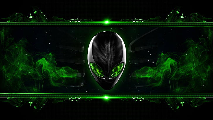 extraterrestre, alienware, arte, digital, verde, Fondo de pantalla HD
