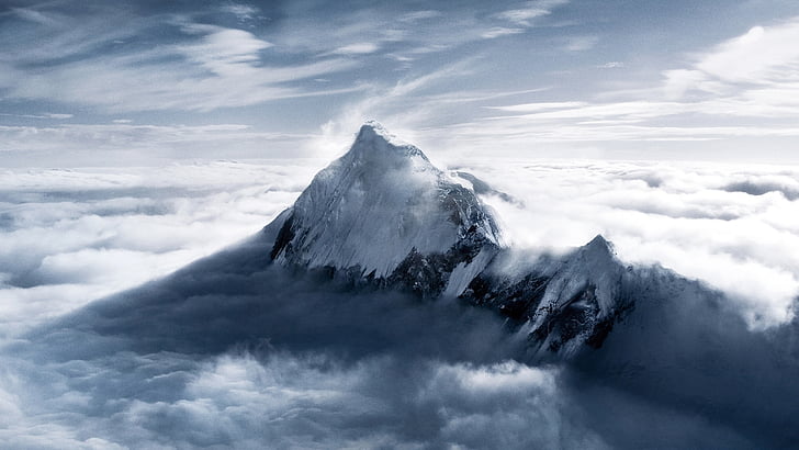 Земя, връх Еверест, облак, планина, небе, HD тапет