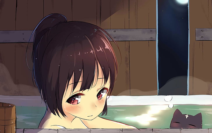 Anime, KonoSuba - Berkah Tuhan di dunia yang indah ini !!, Bathtub, Megumin (KonoSuba), Wallpaper HD