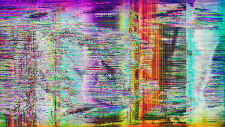 arte de falha, LSD, abstrato, HD papel de parede