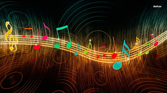 musical notes, HD wallpaper HD wallpaper
