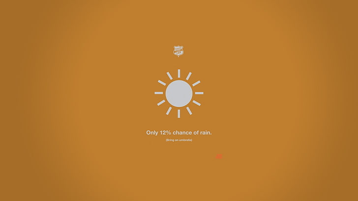 logotipo de sol blanco con superposición de texto, minimalismo, sol, humor, fondo simple, Fondo de pantalla HD