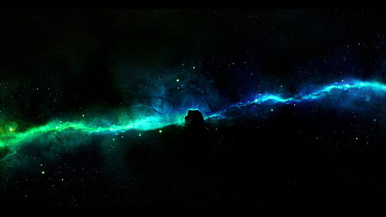 Nebulosa testa di cavallo, galassia blu e verde, spazio, 1920x1080, nebulosa, stella, Sfondo HD HD wallpaper