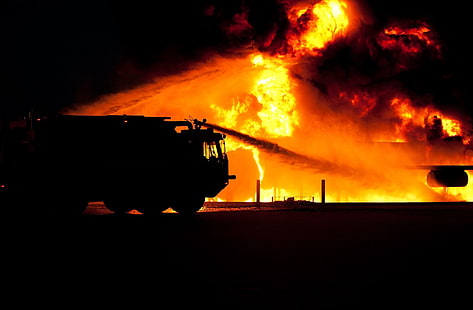urgence, moteur, feuerwehr, incendie, camion de pompier, semi, camion, véhicule, Fond d'écran HD HD wallpaper