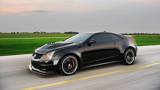 czarno-szary kabriolet coupe, Cadillac, Cadillac CTS-V, samochód, Tapety HD HD wallpaper