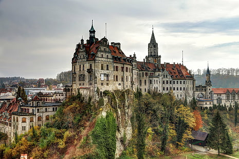 Castelos, Castelo Sigmaringen, Baden-Württemberg, Alemanha, HD papel de parede HD wallpaper