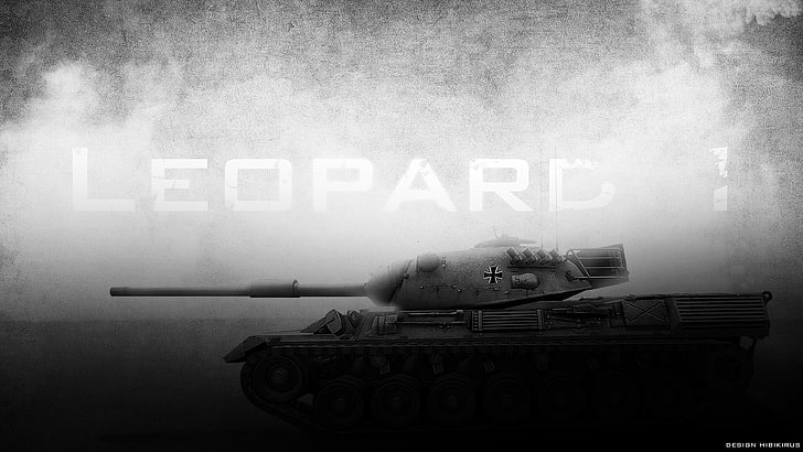 fondo de pantalla de tanque de batalla de leopardo gris, oscuro, tanque, mundo de tanques, wot, Leopard 1, Fondo de pantalla HD
