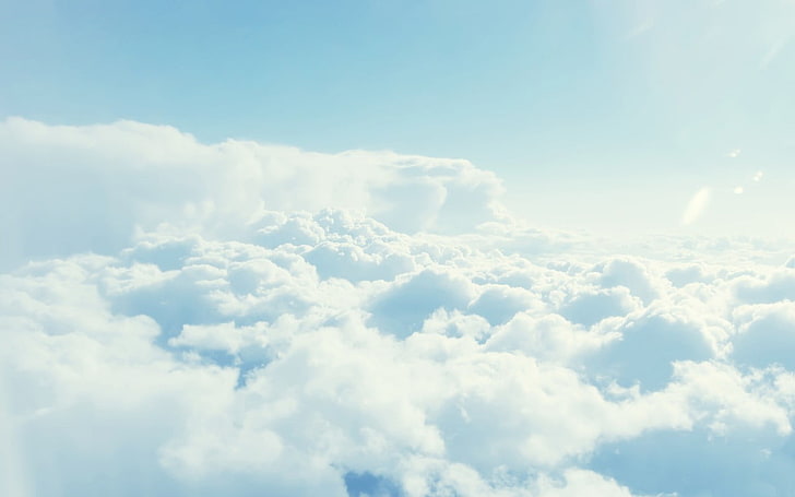 雲、雲、空の鳥瞰図、 HDデスクトップの壁紙