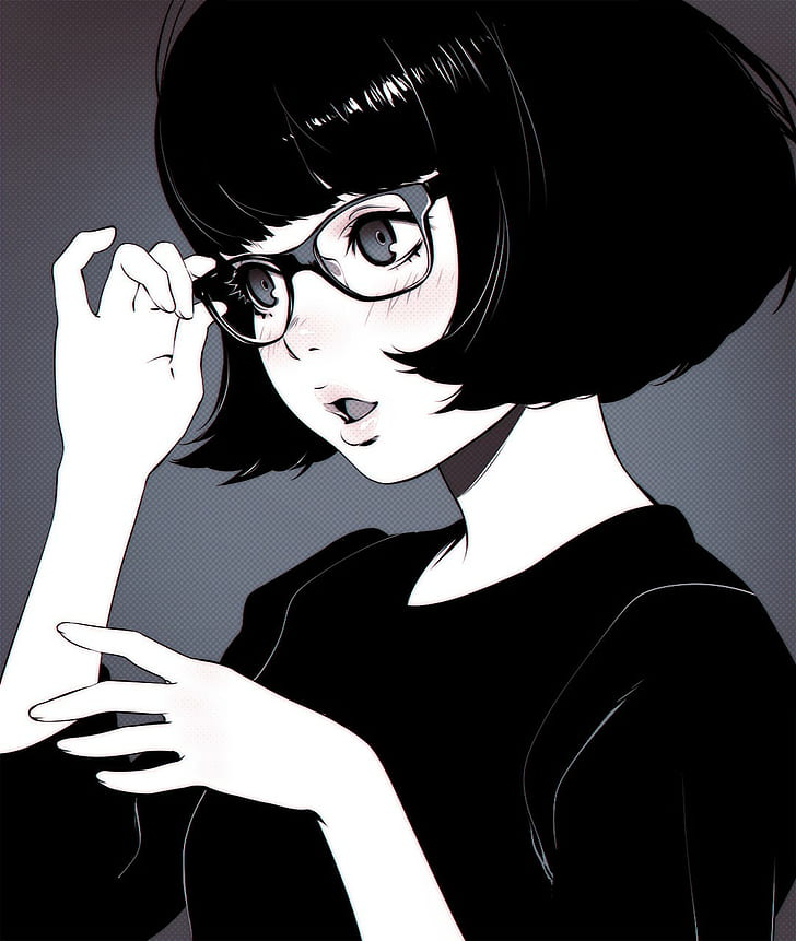 personaje femenino de pelo negro, ilustraciones, Ilya Kuvshinov, Fondo de pantalla HD, fondo de pantalla de teléfono