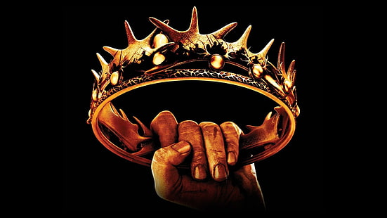 brown shell crown, Game of Thrones, crown, hands, HD wallpaper HD wallpaper