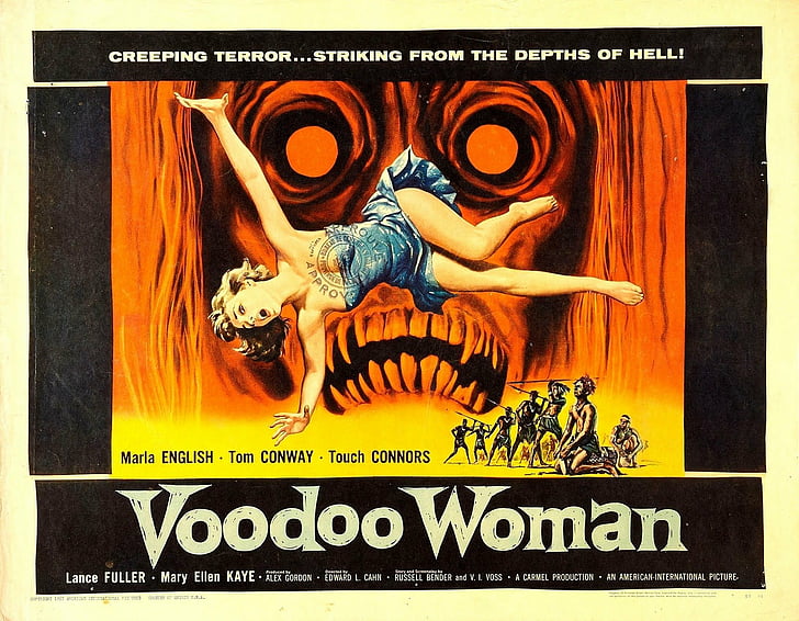 Movie, Voodoo Woman, Creepy, Halloween, Horror, Occult, Scary, Spooky, Voodoo, Witch, HD wallpaper