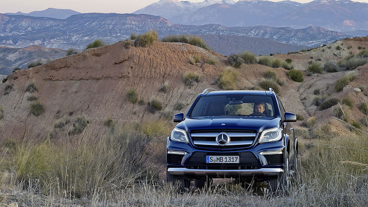 schwarzer Mercedes-Benz SUV, Mercedes GL, Mercedes-Benz, Auto, blaue Autos, Fahrzeug, HD-Hintergrundbild