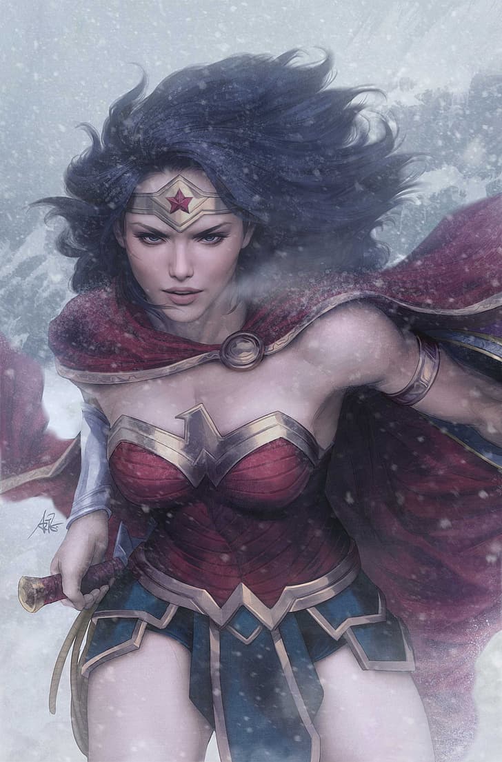 Wonder Woman, Diana (Wonder Woman), DC Comics, Superhelden, Artgerm, Amazonian, HD-Hintergrundbild, Handy-Hintergrundbild