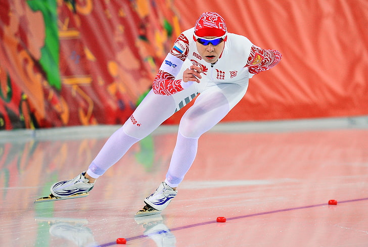 glace, RUSSIE, Sochi 2014, XXIIes Jeux Olympiques d'hiver, sochi 2014 jeux olympiques d'hiver, patinage de vitesse, Yuliya Skokova, Fond d'écran HD