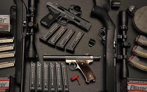gun, Beretta, Ruger, HD wallpaper HD wallpaper