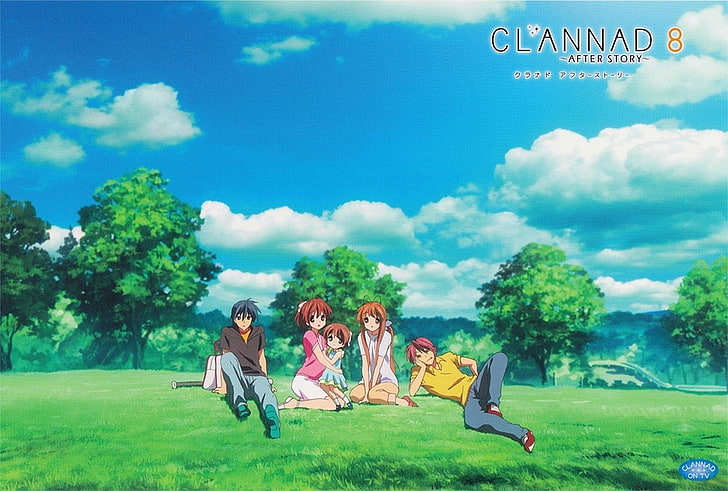 Anime, Clannad, Akio Furukawa, Nagisa Furukawa, Sanae Furukawa, Tomoya Okazaki, Ushio Okazaki, Fondo de pantalla HD