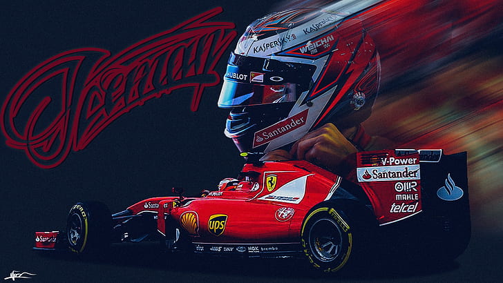 Ferrari, Formula 1, Kimi Raikkonen, Scuderia Ferrari, Campione del mondo, Sfondo HD