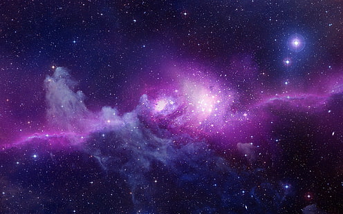 space, universe, stars, nebula, glowing, galaxy, space art, HD wallpaper HD wallpaper