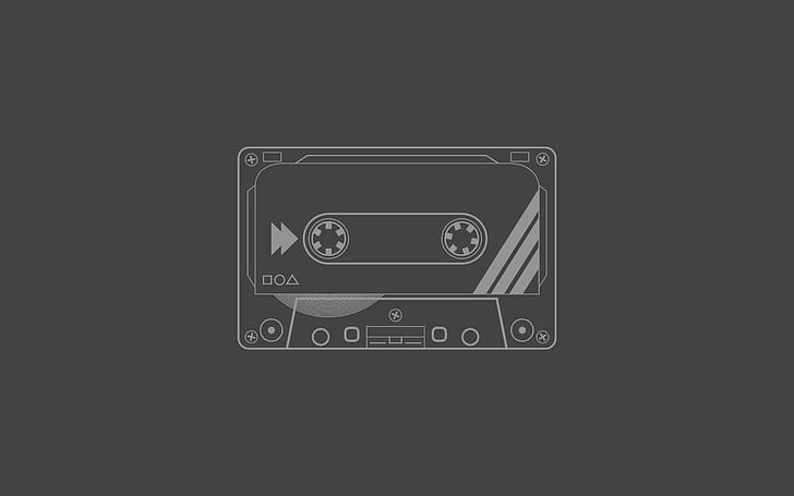 cassette minimaliste fond gris bandes audio Art Minimalistic HD Art, minimaliste, cassette, fond gris, bandes audio, Fond d'écran HD