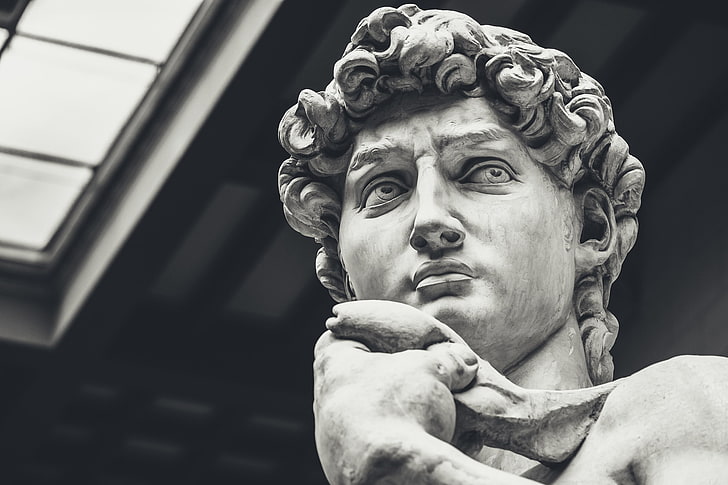 Statue von David, Statue, Italien, Florenz, Renaissance, Michelangelo, David, Marmorstatue, HD-Hintergrundbild