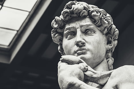 Statue von David, Statue, Italien, Florenz, Renaissance, Michelangelo, David, Marmorstatue, HD-Hintergrundbild HD wallpaper