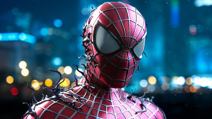 Spider-Man, superhéroe, máscara, Fondo de pantalla HD
