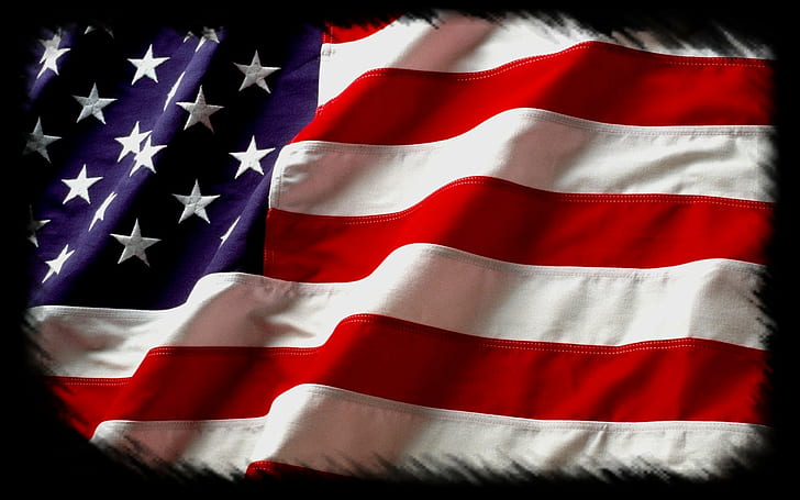 الولايات المتحدة الأمريكية ، العلم الأمريكي ، النجوم والمشارب ، الأزرق ، الأبيض، خلفية HD