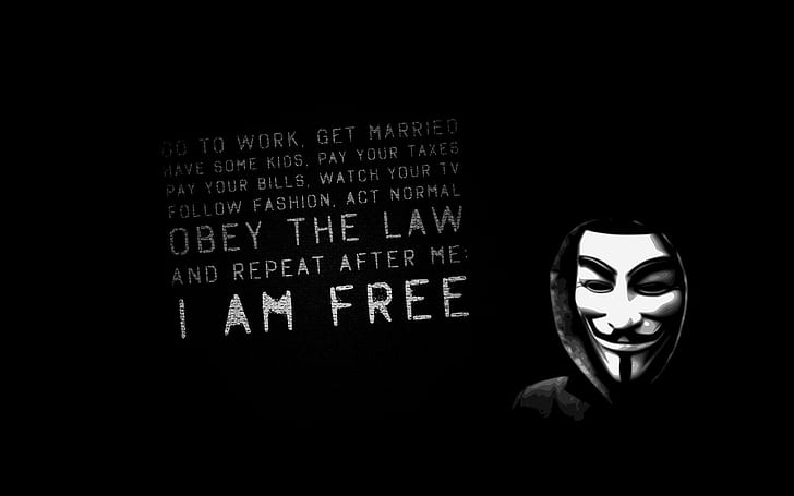 I Am Free, dom quote, life advice, background, joker, HD wallpaper