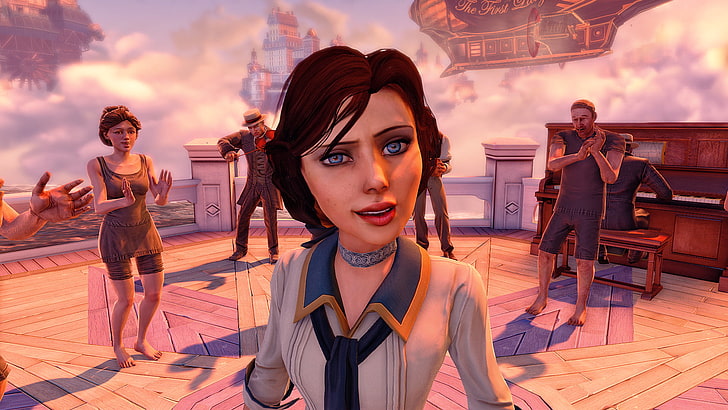 чернокос женски персонаж на игра, видео игри, BioShock Infinite, Елизабет (BioShock), HD тапет