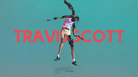 travis scott, rapper, artwork, Men, HD wallpaper HD wallpaper
