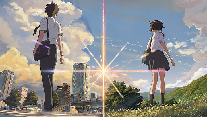 Anime, Miyamizu Mitsuha, Kimi no Na Wa, Tachibana Taki, HD-Hintergrundbild
