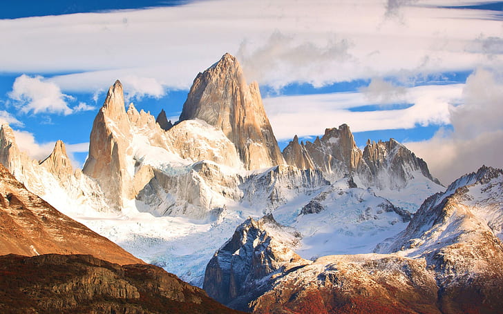 pemandangan, alam, Fitz Roy, pegunungan, Andes, Wallpaper HD