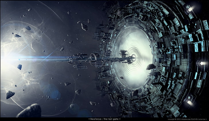 Trümmer, Zukunft, Raumschiff, Wurmloch, HD-Hintergrundbild