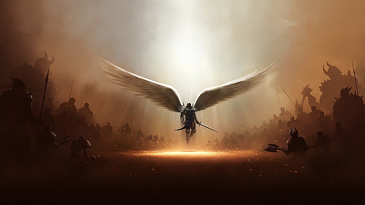 الملائكة ، رئيس الملائكة ، ديابلو ، الألعاب ، tyrael ، الفيديو، خلفية HD